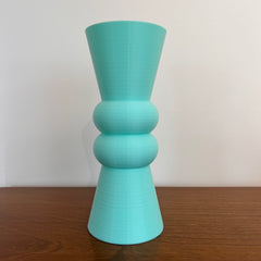 Vase Le Symétrique pour fleurs séchées - 8 pouces - Bleu Cyan